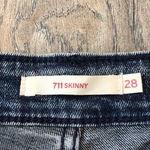 Levi’s 711 Skinny - Dark Gray/Blue - Midrise - Picture 3 of 5